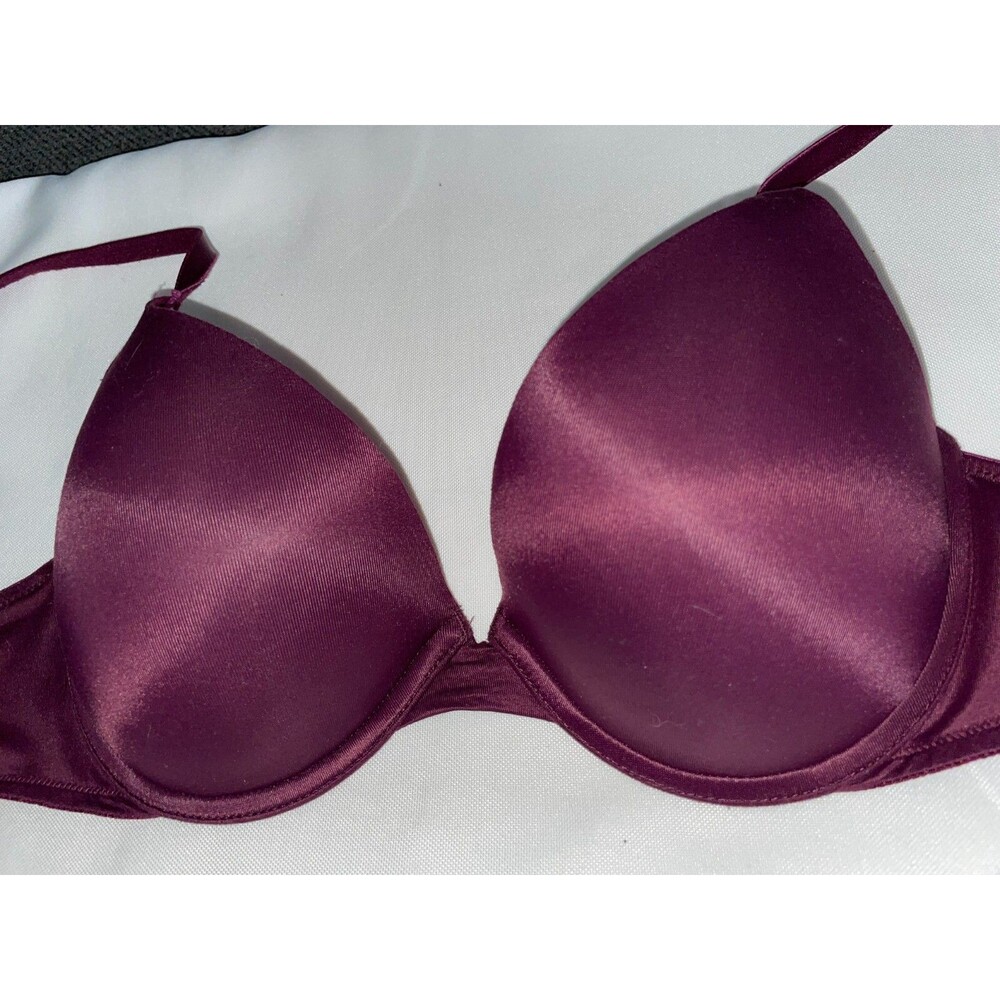 Victoria Secret PINK 34C BRA Push up Wear everywhere burgundy women's